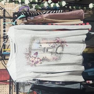 Sonoma Paris Themed Long Sleeve Shirt Small